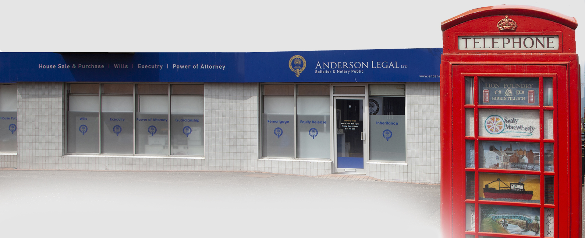 Banner image displaying the front of the office in Kirkintilloch Main Street